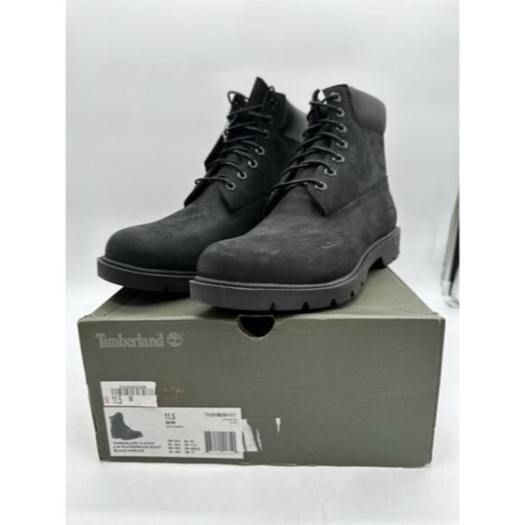 Timberland 6 Inch Classic Boot Black Nubuck Waterproof Boots TB019039 Size 11.5m - Picture 1 of 9